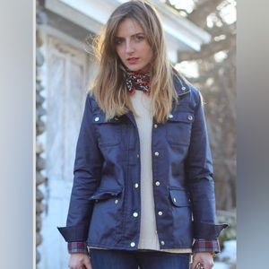 Relaxed Navy J Crew Field Jacket